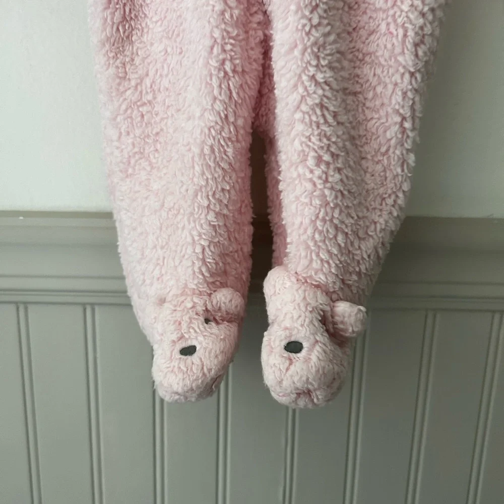 Carter's Soft Pink Fleece Footed Coverall newborn